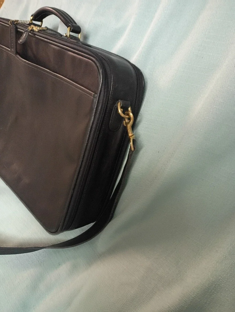 ❤️RARE VINTAGE COACH 0561 BLACK LEATHER VALISE BUSINESS BRIEFCASE +FOB HANGTAG